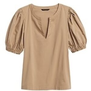 Banana Republic Poplin Puff Sleeve Top
